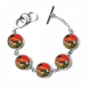 Anarchy Antiwar Dada Art Bracelet Chain Charm Bangle Jewelry