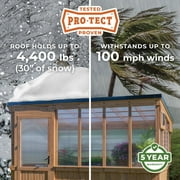 Backyard Discovery Zalie 11 x 7 Cedar Wood and Polycarbonate Greenhouse Kit, PowerPort