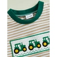 thumbnail image 6 of Baby Toddler Boy Farm Outfit 6 12 18 24 Months 2T 3T 4T Tractor Embroidery Short Sleeve T-shirt Solid Shorts with Pockets 2 Pcs Set, 6 of 9