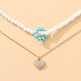 thumbnail image 5 of HomeKingdee Ladies Fashion Heart Diamond Pendant Necklace - Alloy Multicolor Heart-shaped Jewelry for Mother's Day Gift, 5 of 5