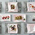 thumbnail image 4 of MALACASA 26-Piece Porcelain Dinnerware Set, square Dish sets for 6, pink, 4 of 9