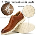 thumbnail image 3 of JITAI Men Oxford Shoes Fashion Classic Dress Shoes for Men Brown Size 13, 3 of 6