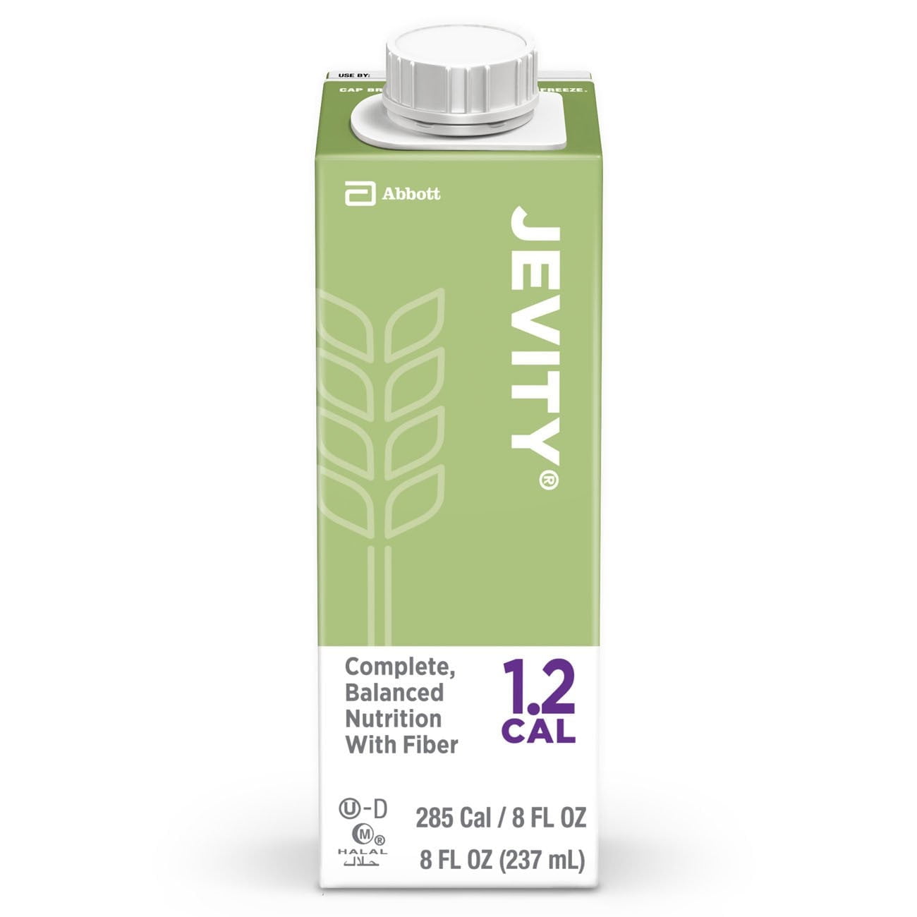 Jevity 1.2 with Fiber Ready to Use Nutrition Drink, Container Carton, Unflavored, 8 oz., 1 Count