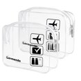 thumbnail image 1 of Neceser Lermende, bolsa de viaje transparente aprobada por la TSA, paquete de 2, 1 of 8