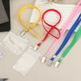 thumbnail image 5 of Uxcell 50 Set Name Tag Holders with Lanyard, Plastic Waterproof Badge Holder with Alligator Clip Lanyards for ID Badges Office Teacher Events Meetings, Yellow(3x2 Inch), 5 of 6