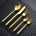 thumbnail image 5 of 30 Pieces Silverware Set with Flatware Organizer, Stainless Steel Cutlery Set for 6, Utensil Sets kitchen with Steak Knives, Rust-proof, Mirror Polished, Dishwasher Safe, Gold, 5 of 7