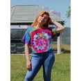 thumbnail image 2 of Daisies, Sun And Moon Art Tie Dye Spiral Women -Image by Shutterstock, Female XX-Large, 2 of 4