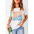 thumbnail image 1 of ABPHQTO Camiseta blanca con estampado de palabras inspiradas en Have Faith para mujer, 1 of 5
