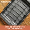 thumbnail image 4 of Farberware Bakeware 14.75 x 10.75 Inch Nonstick Roaster with U-Rack, Dishwasher Safe and Oven Safe to 450°F, Gray, 4 of 8