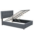 thumbnail image 3 of Queen Size Bed Frame Lift Up Storage,with Charging Station & LED Lights,USB Type C Port,Hydraulic Storage System,No Box Spring Needed, Easy Assembly,Gray, 3 of 6