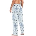 thumbnail image 3 of FORMRS Mens Pajama Pants with Pockets Cotton Sleepwear Lounge Bottoms Sizes S-2XL, Blue Octopus Pattern, 3 of 7
