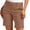 Brown, variant on ClodeEU Women's Slim Fit Twill Shorts with Pockets,Solid Color Casual Summer Shorts Dark Gray,Womens Plus M