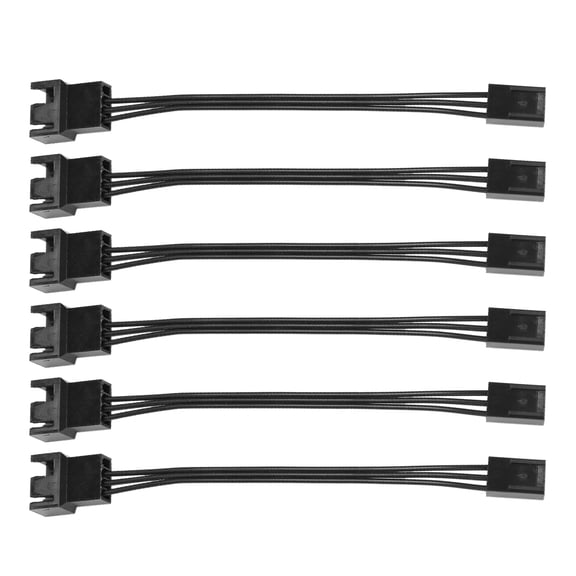 6Pcs 4Pin PWM to 3Pin Standard Fan Adapter Cable