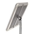 Sign Stand with Adjustable Display and Snap Frame in Chrome 8.5 x 11