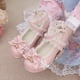 thumbnail image 1 of Zapatos de tacón alto con correa cruzada para mujer, bombas Mary Jane para fiesta, boda, Cosplay, blanco, rosa, negro, fresa, arco, Princesa, Cosplay, Lolita, 1 of 5