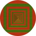 thumbnail image 1 of Ahgly Tapis d'Intérieur Lavable en Machine Carré Rouge, 3 Pieds Carré, 1 of 7