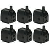 Little Giant 300 GPH 23W Magnetic Drive Submersible Fountain Pond Pump (6 Pack)