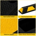 thumbnail image 5 of 2-pack Heavy Duty Rubber Parking Curb, 72 Inch Extra Wide Garage Floor Stopper Professional Parking Lot Stopper w/Yellow Reflective Tape for Vehicles Truck Driveway, 5 of 7