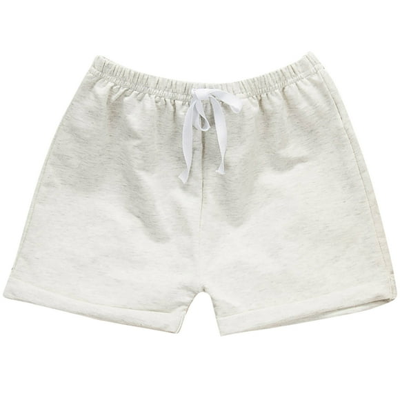 SZJXBUY Toddler Shorts Girls Summer Elastic Waist Pull On Cute Bow Decor Short Pants Casual Rolled Edge Jogger Shorts Gray,6 Months