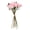 Pink, variant on Artificial Burnt Edge Peony Bouquet, Faux Flower Arrangement with Realistic Scorched Petal Effect Hot Pink