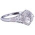 Art Deco Diamond Engagement Ring - 14k White Gold Round Cut Diamond Engagement Ring Art Deco 1.75ct H-Si1 Egl Usa