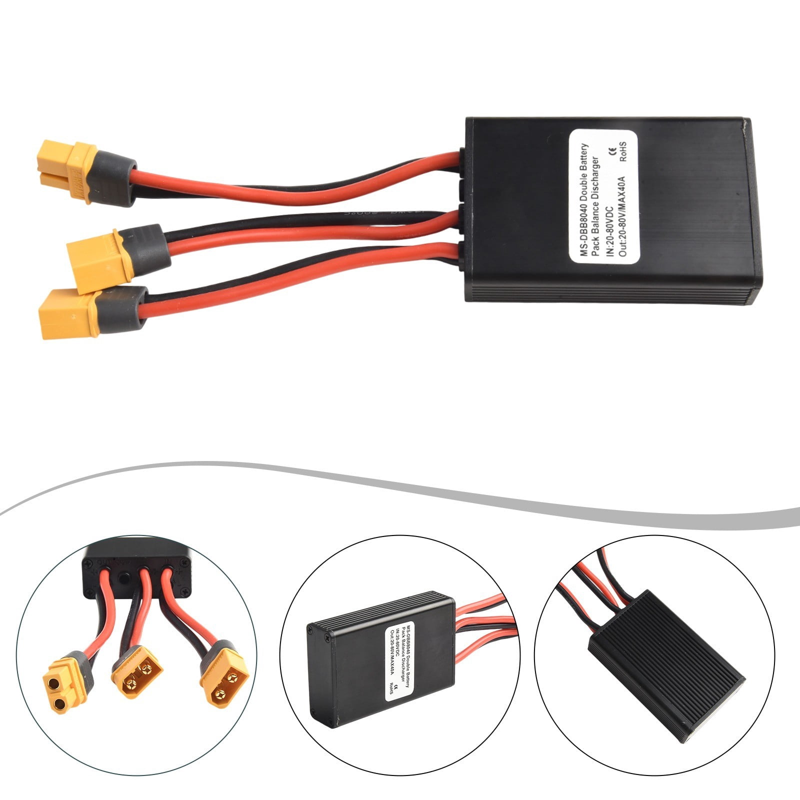 Arkzeo 1Pcs Ebike Module 24V 36V 48V 72V Electric Bike Scooter 2 Lithium Battery Parallel Module Cycling Accessories 24V-70V 40A