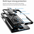 thumbnail image 2 of Heavy Duty Case for Samsung Galaxy Z Fold4, Camera Lens Sliding Rugged PC + Soft TPU Hybrid Shockproof Anti-Slip Cover with Magnetic Car Mount Ring Holder Kickstand Case,Blue, 2 of 6