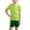 01 Green, variant on Boys Girls 2 Piece Activewear Set, Short Sleeve Crew Neck Tee and Color Block Shorts, Quick Dry Summer Sportswear, 2-13T