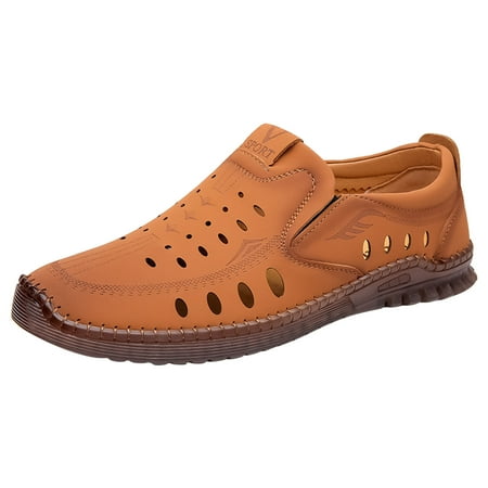 WNVMWI Mens Shoes Yellow Sneakers Formal Shoes for Men Men s Casual Shoes Cowhide Breathable Comfortable Soft Sole Outdoor Shoes Non Slip Work Shoes Fashion Sneakers Sports Walking Shoes Size 39