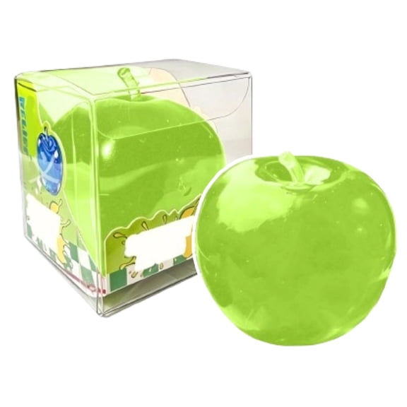 Green Apple Squishy Jelly Stress Ball, Transparent Squeeze Toy for Anxiety Relief, Calming Fidget Toy for Kids Adults Office