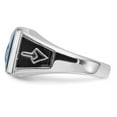 thumbnail image 3 of Solid 14k White Gold Men's Masonic Ring Band Size 11.5, 3 of 6