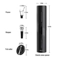 thumbnail image 5 of Abridor de botellas de vino eléctrico con sacacorchos electrónico automático, funciona a pilas (juego), 5 of 5