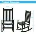thumbnail image 3 of CL.HPAHKL Wooden Rocking Chair Outdoor Indoor Rocker Chair, Patio Chair with High Back and Armrest for Backyard Lawn Garden, Black, 3 of 7