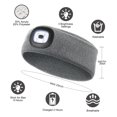 thumbnail image 2 of CENSGO Headband with Light, Cool Gadgets Gifts for Sports, Stocking Stuffers for Men Women, Sweatband for Running, Hiking, Cycling Gray, 2 of 6