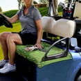 thumbnail image 3 of Yuyamidu St. Patrick's Day Golf Cart Seat Blanket Cow Golf Cart Seat Towel Stay Cool Travel Sports Golf Cart Seat Protector Green Leaves Golf Cart Seat Cover for 2-Person Seats Club Car, 3 of 5