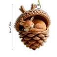 thumbnail image 2 of Forest Animal Acorn Ornaments–Cozy Forest Christmas Ornaments,2026 New Pine Cone Animal Decoration,Woodland Creature Figurine,Acrylic Hanging Ornament Home Party Décor(1Pc/3.14"),rabbit, 2 of 6