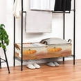 thumbnail image 7 of 2pcs Foldable Iron Frame Storage Basket Open Basket Bins Versatile Organizer for Laundry Bathroom Closet 16.9” x 11.4” x 7.7” A Beautiful Autumn Scene, 7 of 7