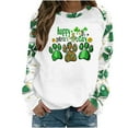 thumbnail image 2 of LEKWK Womens Graphic T Shirts Leopard Plaid Paw Prints Round Neck Long Sleeve St Patricks Day Shirt Dog Mom Puppy Raglan Top, 2 of 5