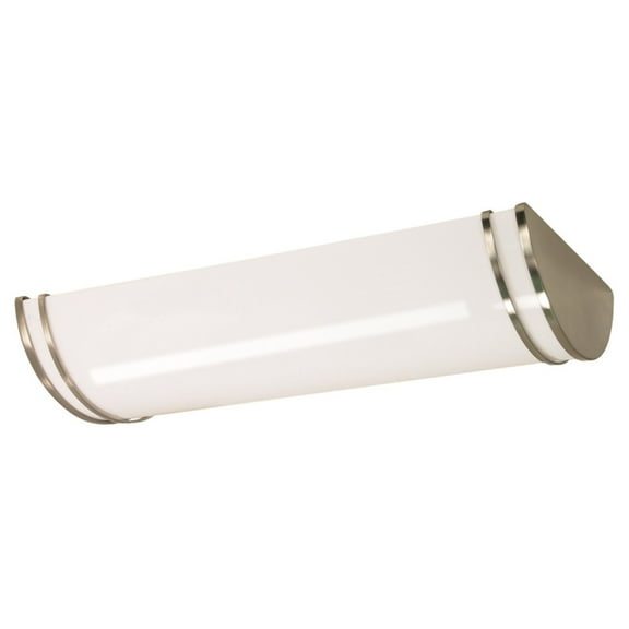 Nuvo Lighting 60905 - 3 Light (Bi-Pin Base) 25" Glamour Flush Mount White Finish with Brushed Nickel Trim Fluorescent Ceiling Light Fixture (60-905)
