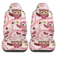 thumbnail image 1 of LAKIMCT Pink Owl Tree Car Seat Covers Vehicle Front Seat Covers Universal Fit Seat Protector, 1 of 9