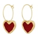 thumbnail image 1 of Vino Pendientes Corazón Rojo Temperamento Internet Personalidad Pendientes Retro Peach Corazón Versátil, 1 of 8