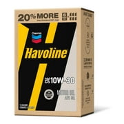 Chevron Havoline Conventional Motor Oil 10W-30, 6 Quart Smart Change Box