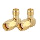 thumbnail image 1 of Adaptador Coaxial RF De ángulo Recto SMA Hembra A SMA Macho De 2 Piezas, Conector De Latón Puro De Alta Frecuencia Y Baja Pérdida, Con Resistencia A La Corrosión ácida A Alta, 1 of 7
