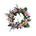 thumbnail image 1 of serony Couronne de Pâques Artificielle 45cm Accessoire Photo pour Intérieur Extérieur Série Rose, 1 of 9