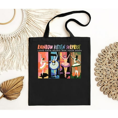 vintage Rainbow Kitten Surprise - Love Hate Music Box Tour 2024 Bag  Rainbow Kitten Surprise Band Fan Bag  Love Hate Music Box 2024 Concert -TH13825