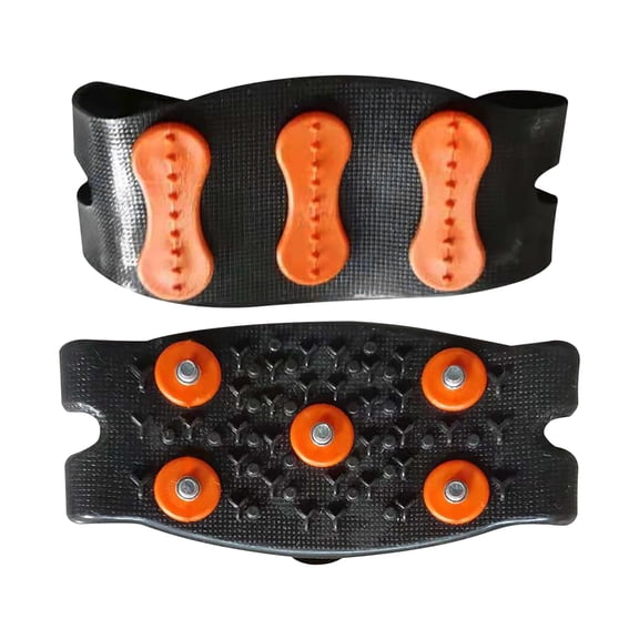 Taotanxi Mid Grip Ice Cleats - Superior Ice Traction for Boots and Shoes with Adjustable Strap, Durable Winter Cleats for Walking and Work
