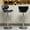 Black, variant on Adjustable Swivel Bar Stools | Use in Various Scenes | Sturdy Chrome Base and Faux Leather | Overcome Seating Limitations