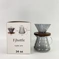 thumbnail image 4 of Fjbottle Coffee pots,34 Oz Pour Over Coffee Maker, High-Heat Borosilicate Glass with Reusable Stainless Steel Filter and Cork Grip, 4 of 9