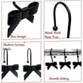 thumbnail image 2 of 12 Ganchos Decorativos Para Cortina De Ducha, Ganchos De Cortina Con Nudo De Lazo, Anillos De Ducha Para Baño, Habitación De Bebé, Decoración Artística (Nudo De Lazo) (Negro), 2 of 5