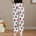 thumbnail image 4 of Womens Pyjamas Flannel Trousers, Anime Cartoon Casual Trousers Autumn Winter, Cozy, Warm, Loungewear, Sleepwear, Elastic Waist, 4 of 7
